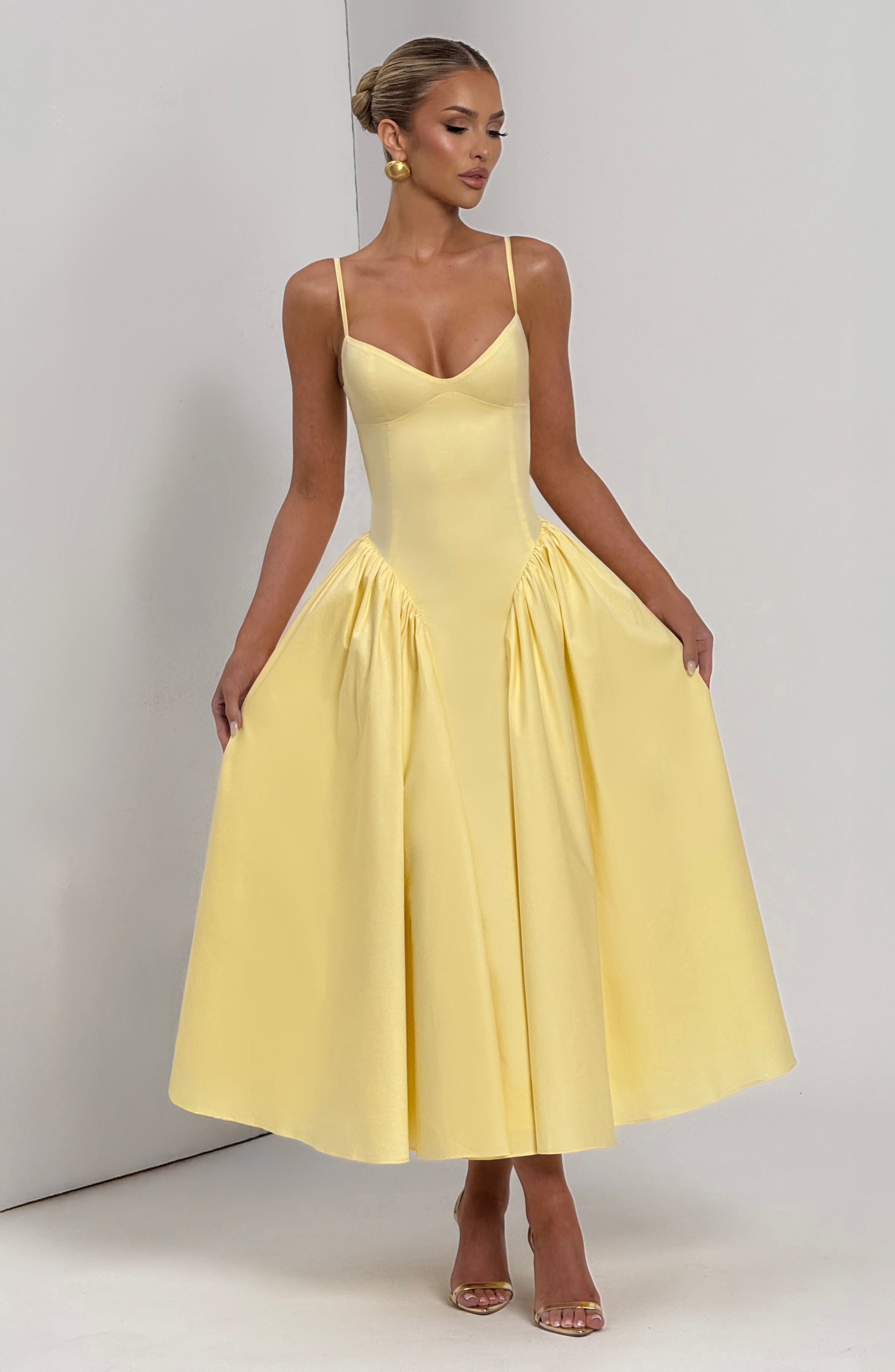 Emerson Midi Dress - Lemon Dress Babyboo Fashion Premium Exclusive Design