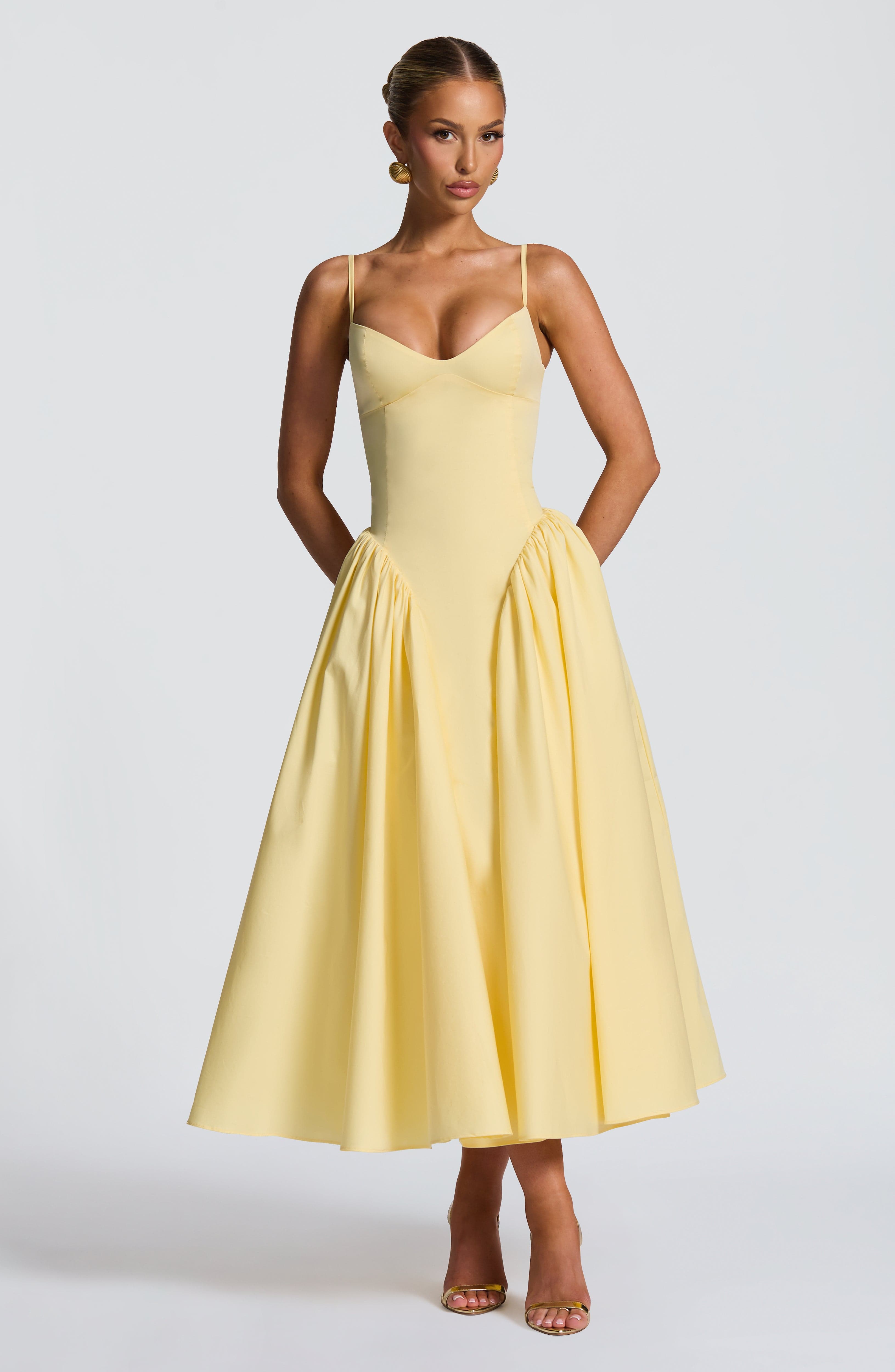Emerson Midi Dress - Lemon Dress Babyboo Fashion Premium Exclusive Design