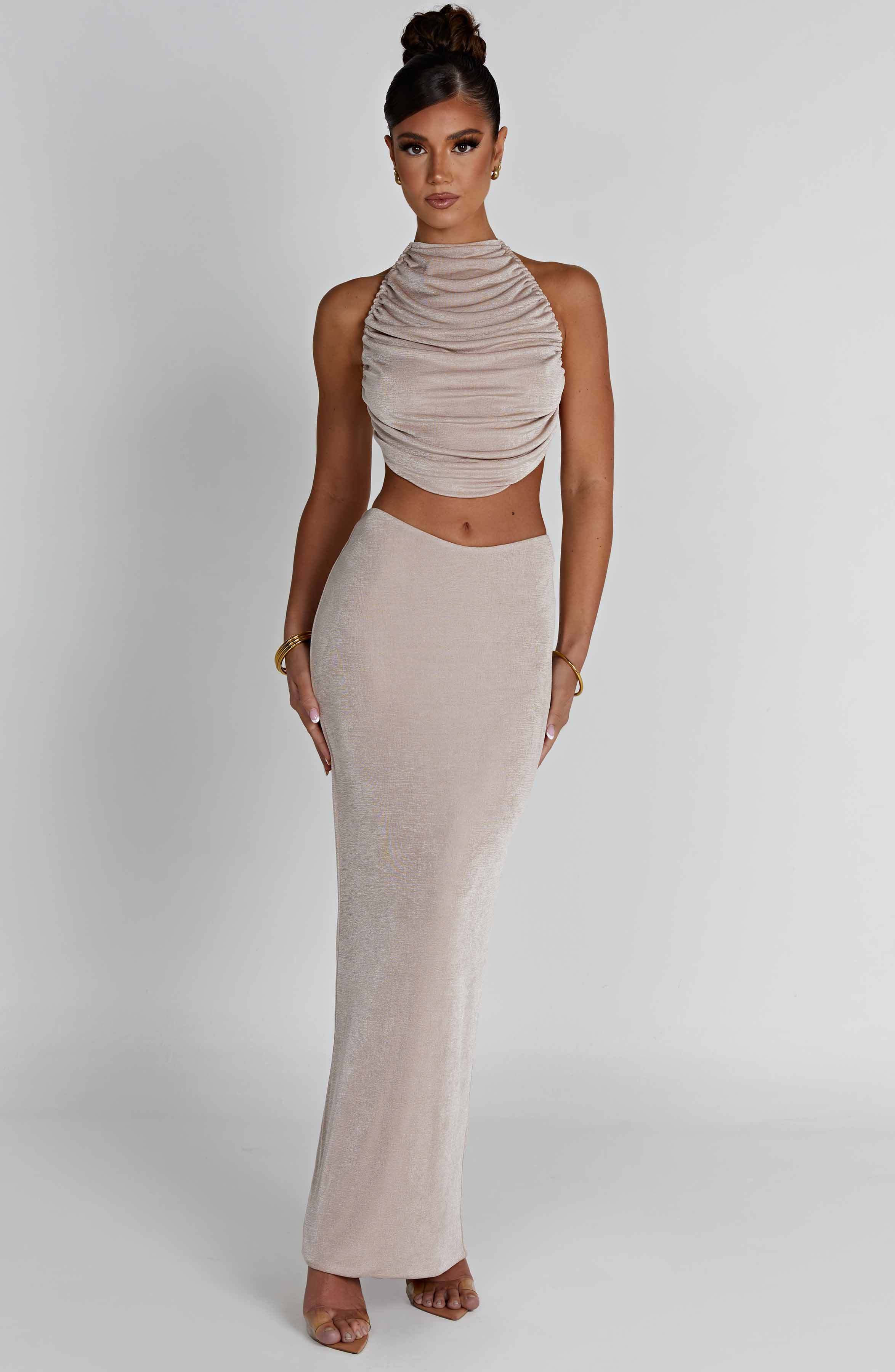 Fifi Maxi Skirt - Champagne Skirt Babyboo Fashion Premium Exclusive Design