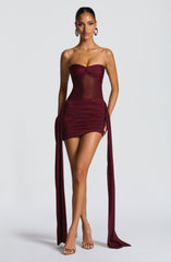 Fiorella Mini Dress - Cherry Lacquer Dress Babyboo Fashion Premium Exclusive Design