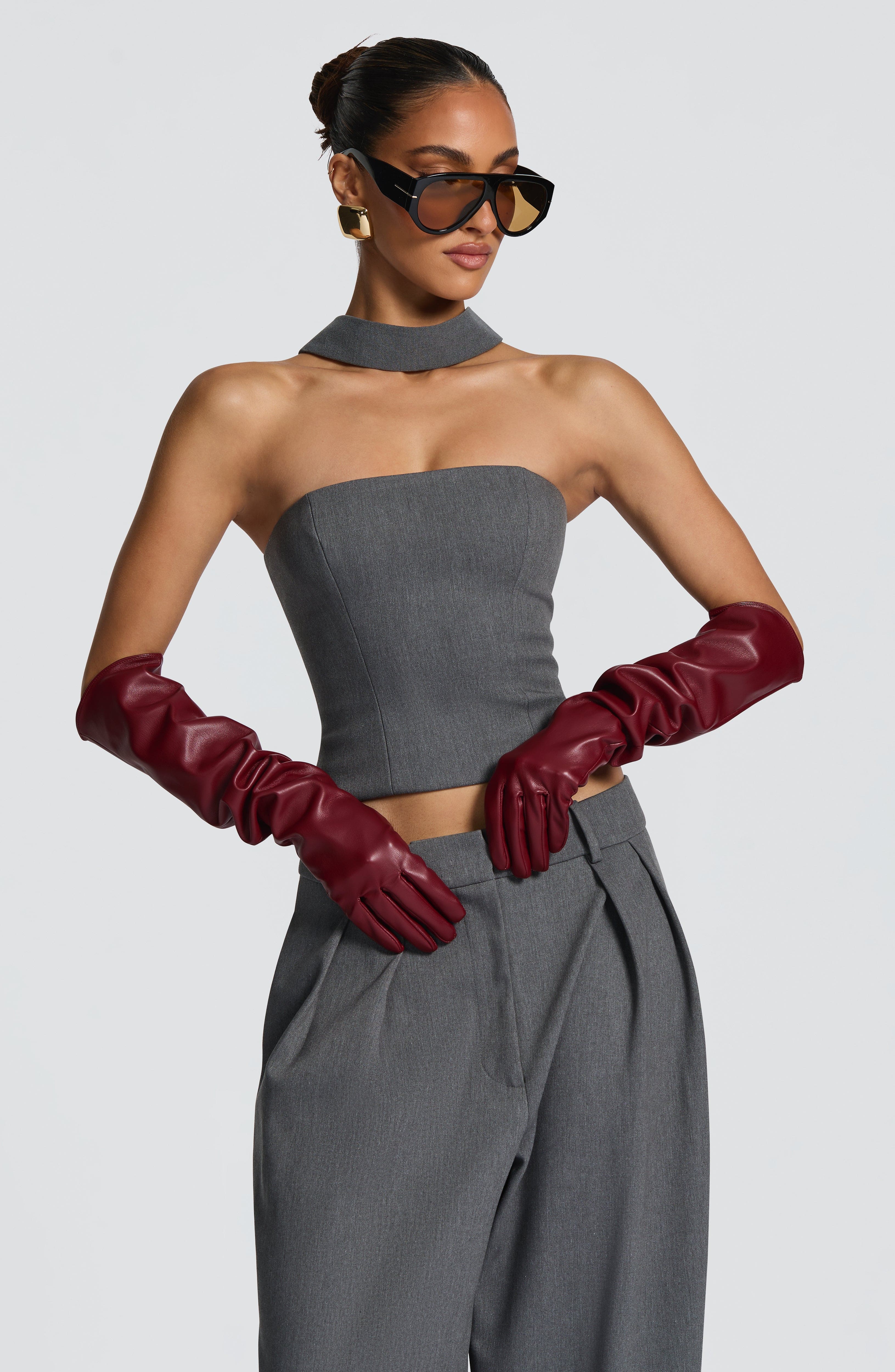 Frankie Gloves - Burgundy Accessories Babyboo Fashion Premium Exclusive Design