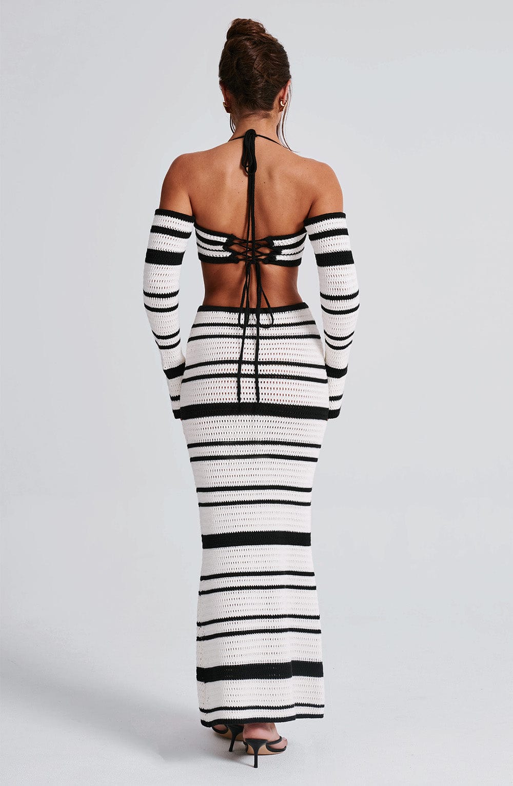 Georgia Maxi Skirt - Black/White Skirt Babyboo Fashion Premium Exclusive Design