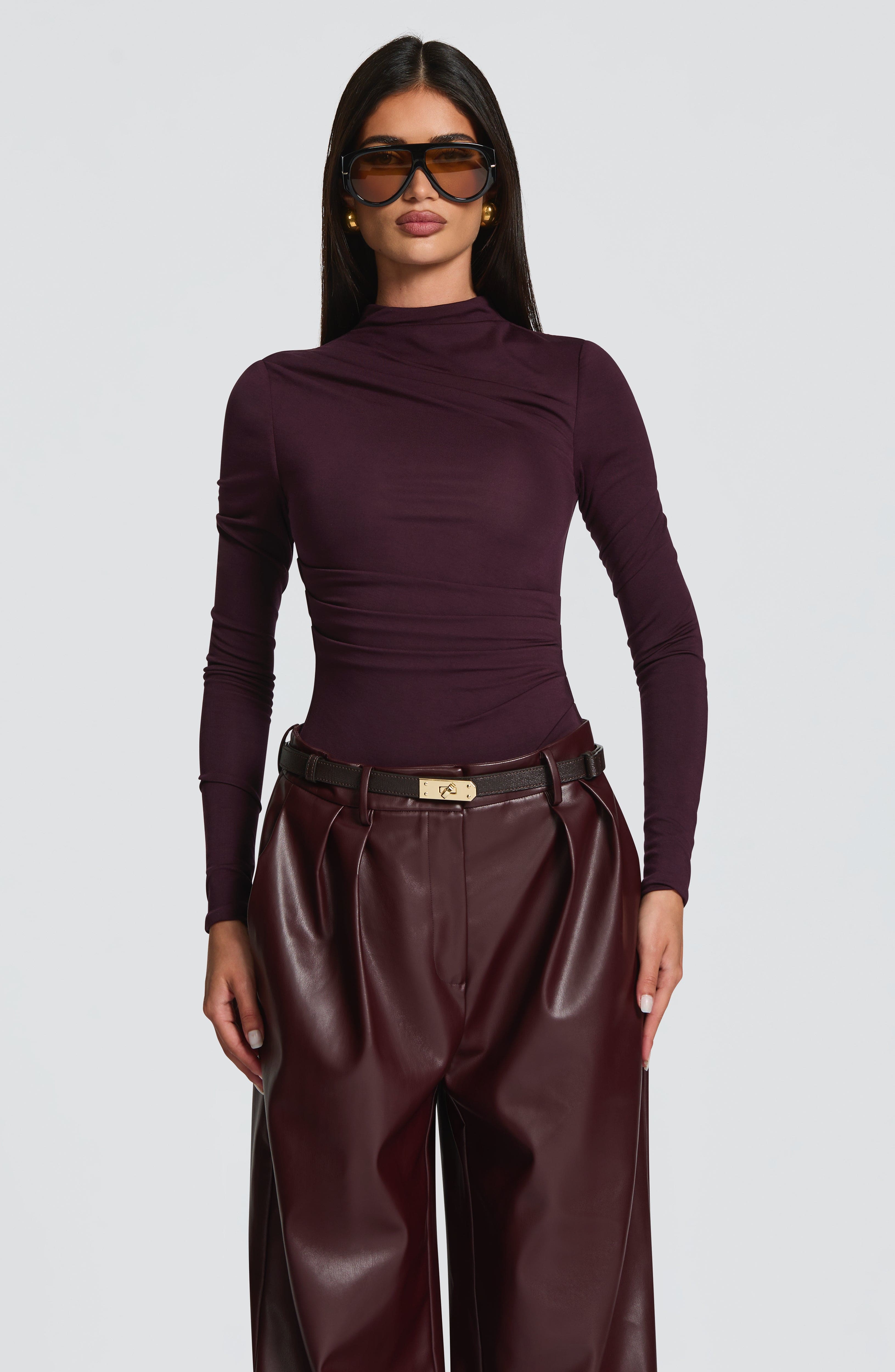 Glenda Pants - Plum Pants Babyboo Fashion Premium Exclusive Design
