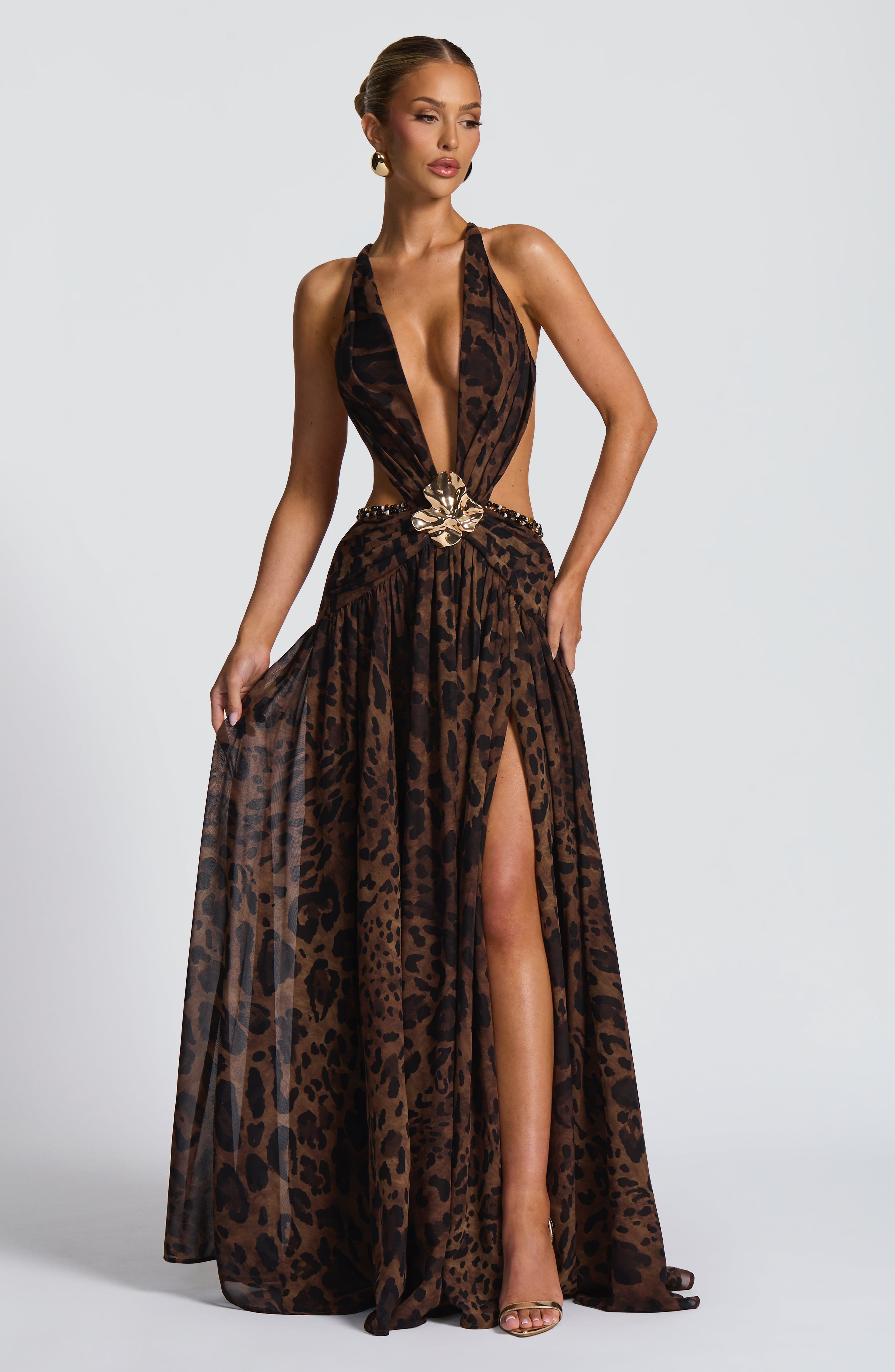 Indianna Maxi Dress - Leopard Print Dress Babyboo Fashion Premium Exclusive Design