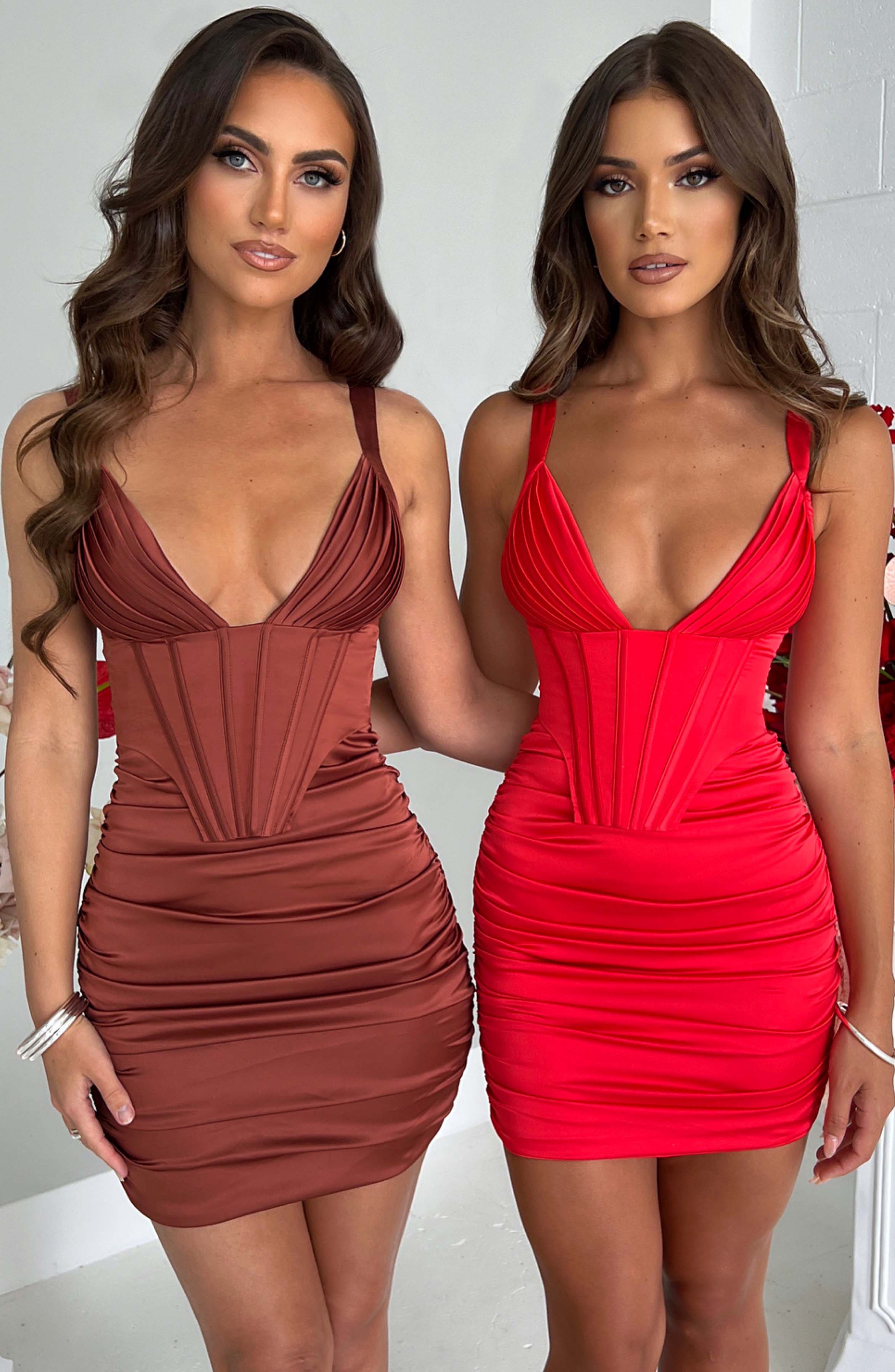 Izabella Mini Dress - Red Dress Babyboo Fashion Premium Exclusive Design