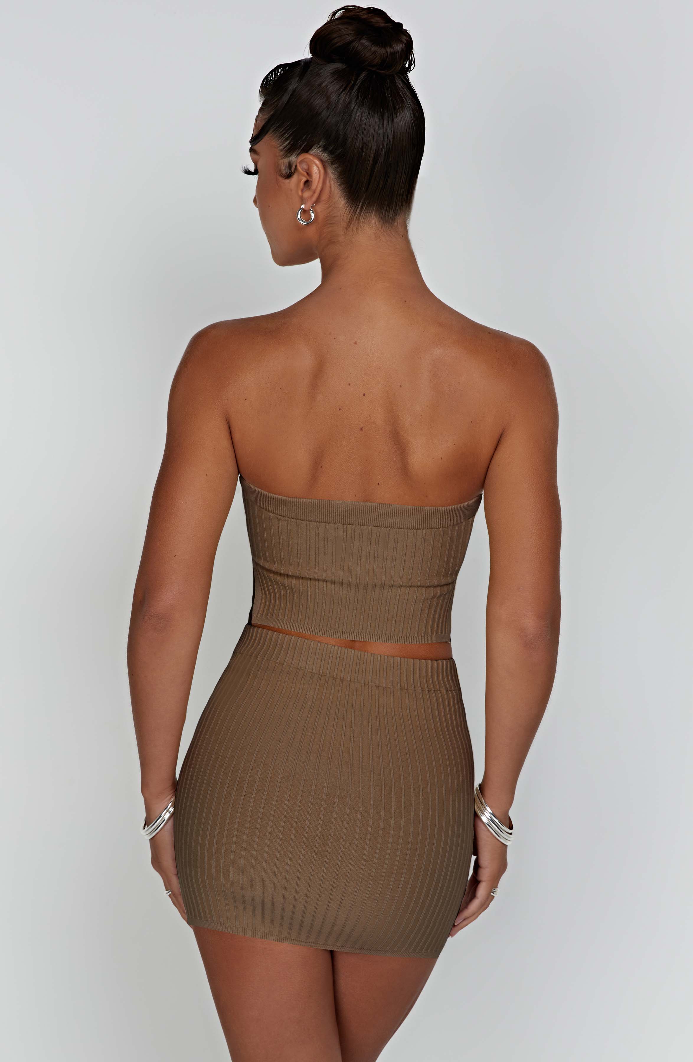 Jaz Mini Skirt - Mocha Skirt Babyboo Fashion Premium Exclusive Design