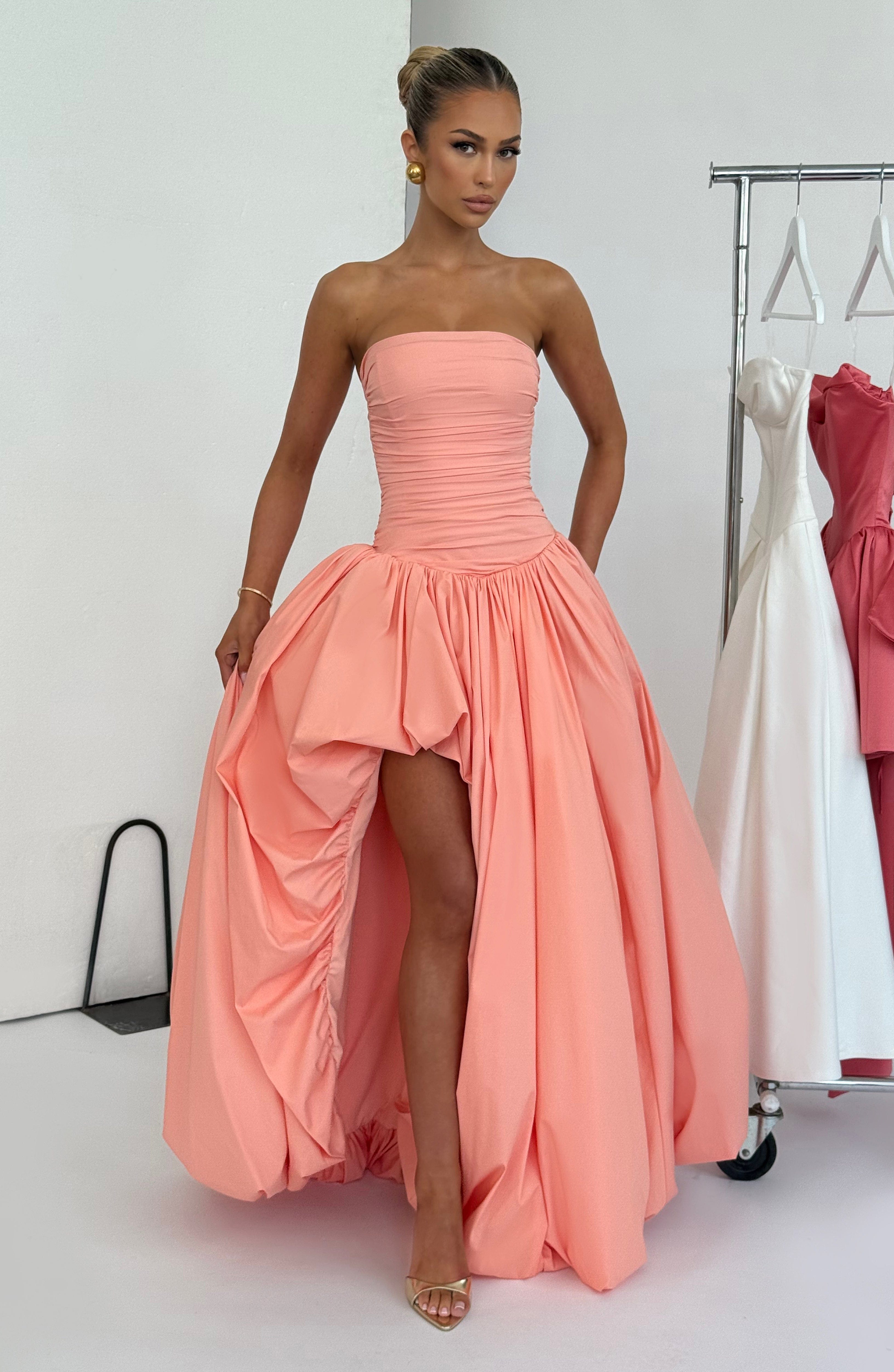 Jillian Maxi Dress - Peach Dress Babyboo Fashion Premium Exclusive Design