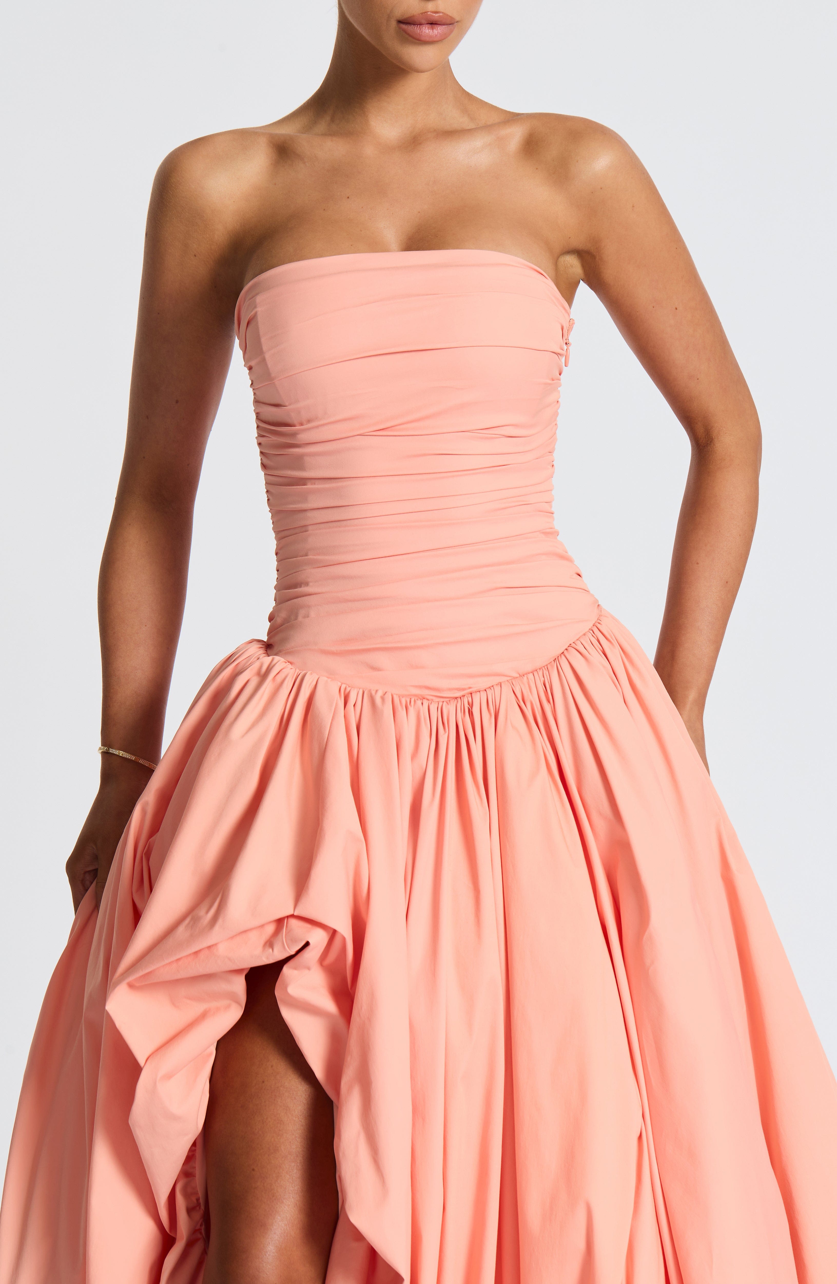 Jillian Maxi Dress - Peach Dress Babyboo Fashion Premium Exclusive Design