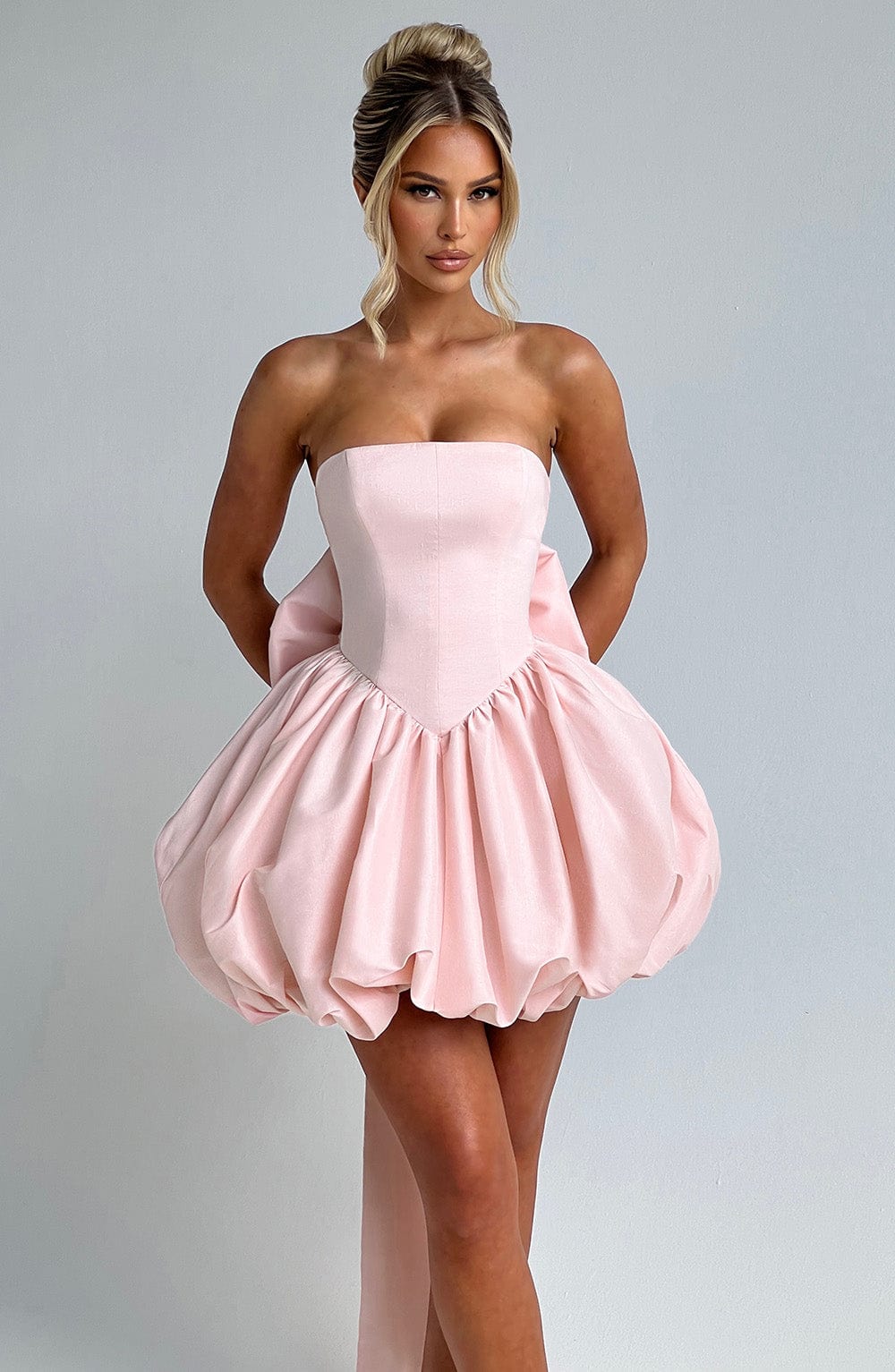 Lotus Mini Dress - Blush Dress Babyboo Fashion Premium Exclusive Design
