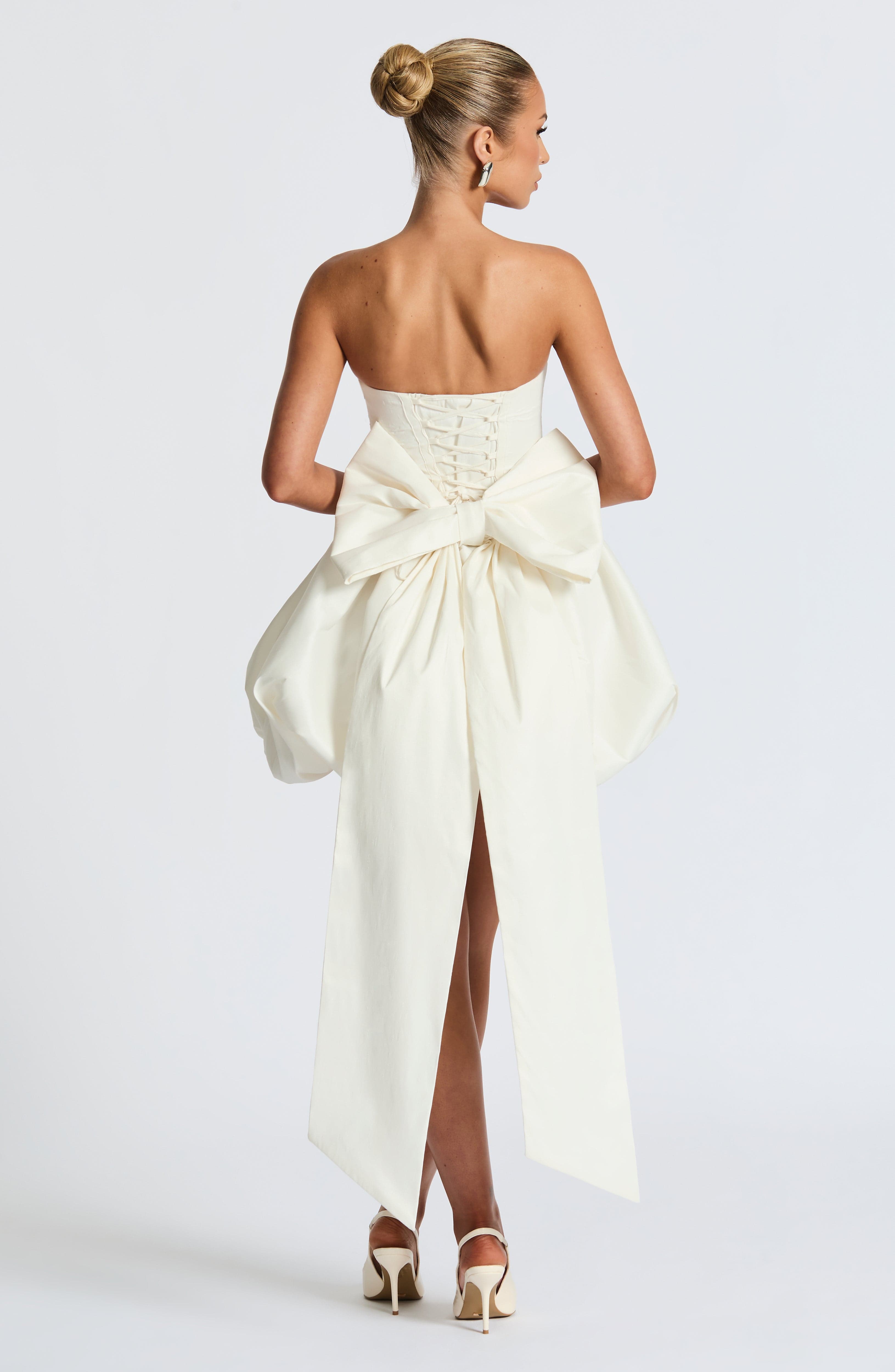 Lotus Mini Dress - Ivory Dress Babyboo Fashion Premium Exclusive Design