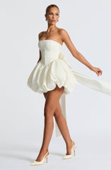 Lotus Mini Dress - Ivory Dress Babyboo Fashion Premium Exclusive Design