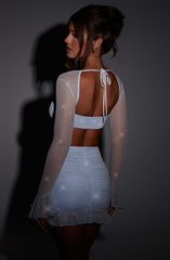 Maisie Crop - Baby Blue Sparkle Tops Babyboo Fashion Premium Exclusive Design