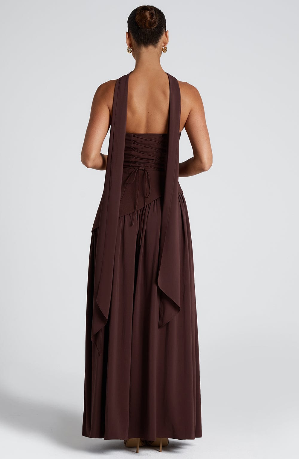 Maliyah Maxi Dress - Plum Brown Dress Babyboo Fashion Premium Exclusive Design