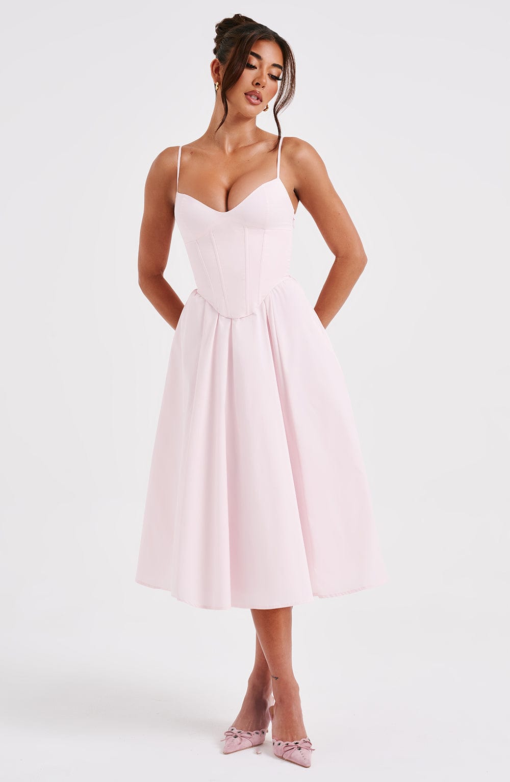 Mariella Midi Dress - Blush Dress Babyboo Fashion Premium Exclusive Design
