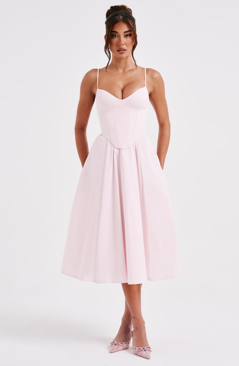 Mariella Midi Dress - Blush Dress Babyboo Fashion Premium Exclusive Design