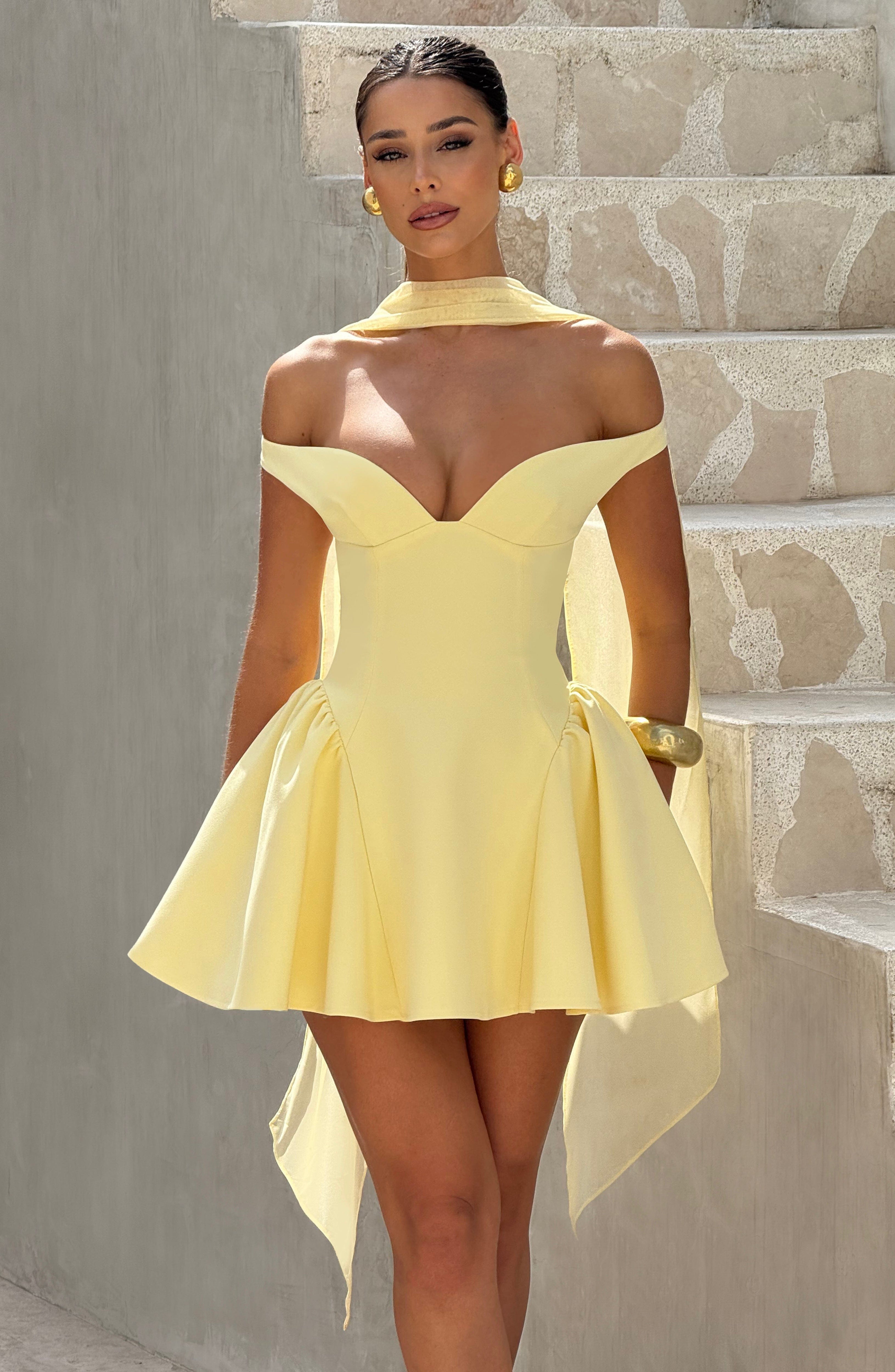 Marla Mini Dress - Lemon Dress Babyboo Fashion Premium Exclusive Design