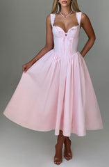 Marlena Midi Dress - Blush Dress Babyboo Fashion Premium Exclusive Design