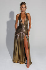 Melania Maxi Dress - Gold Dress Babyboo Fashion Premium Exclusive Design