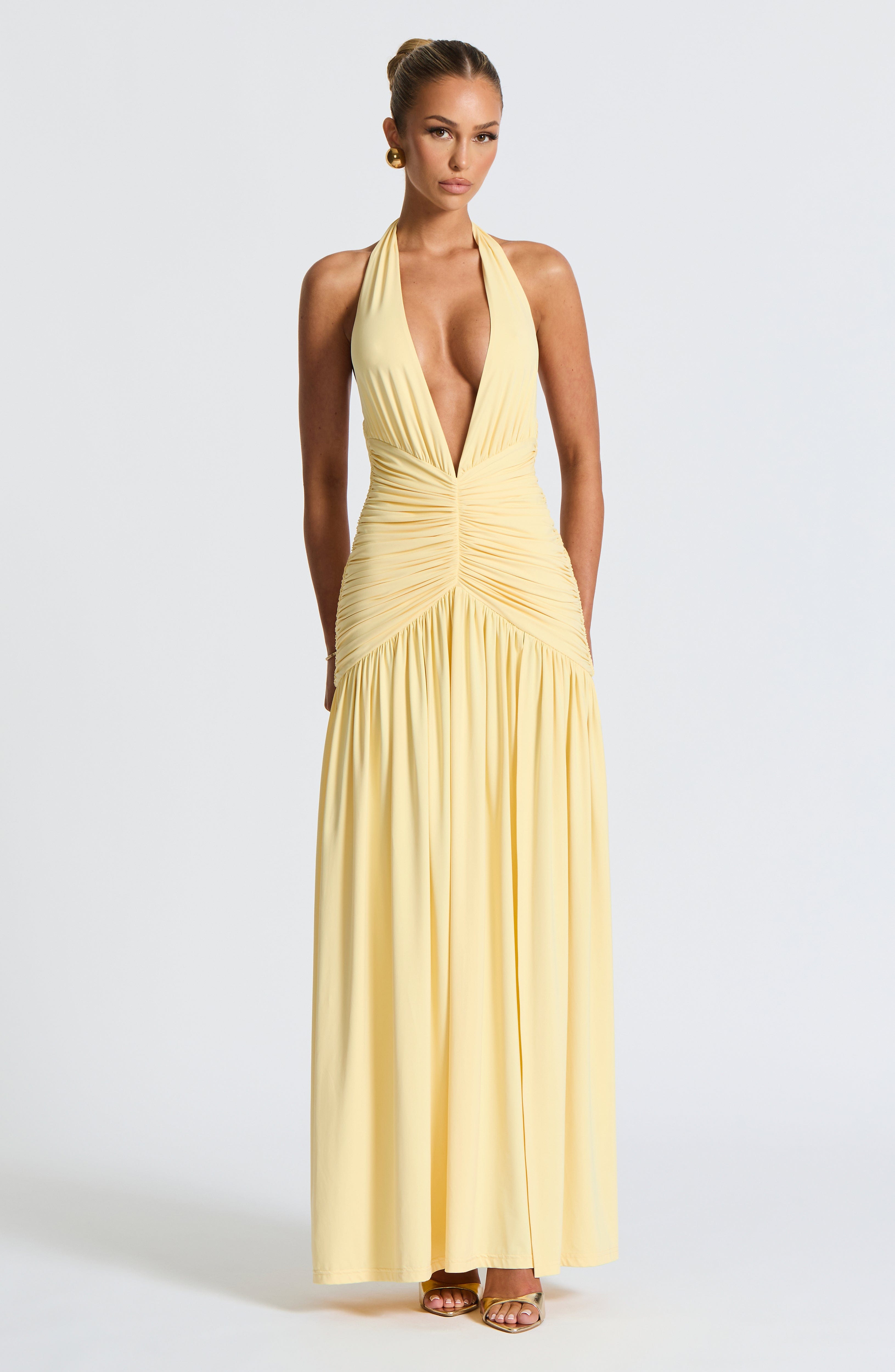 Melania Maxi Dress - Lemon Dress Babyboo Fashion Premium Exclusive Design