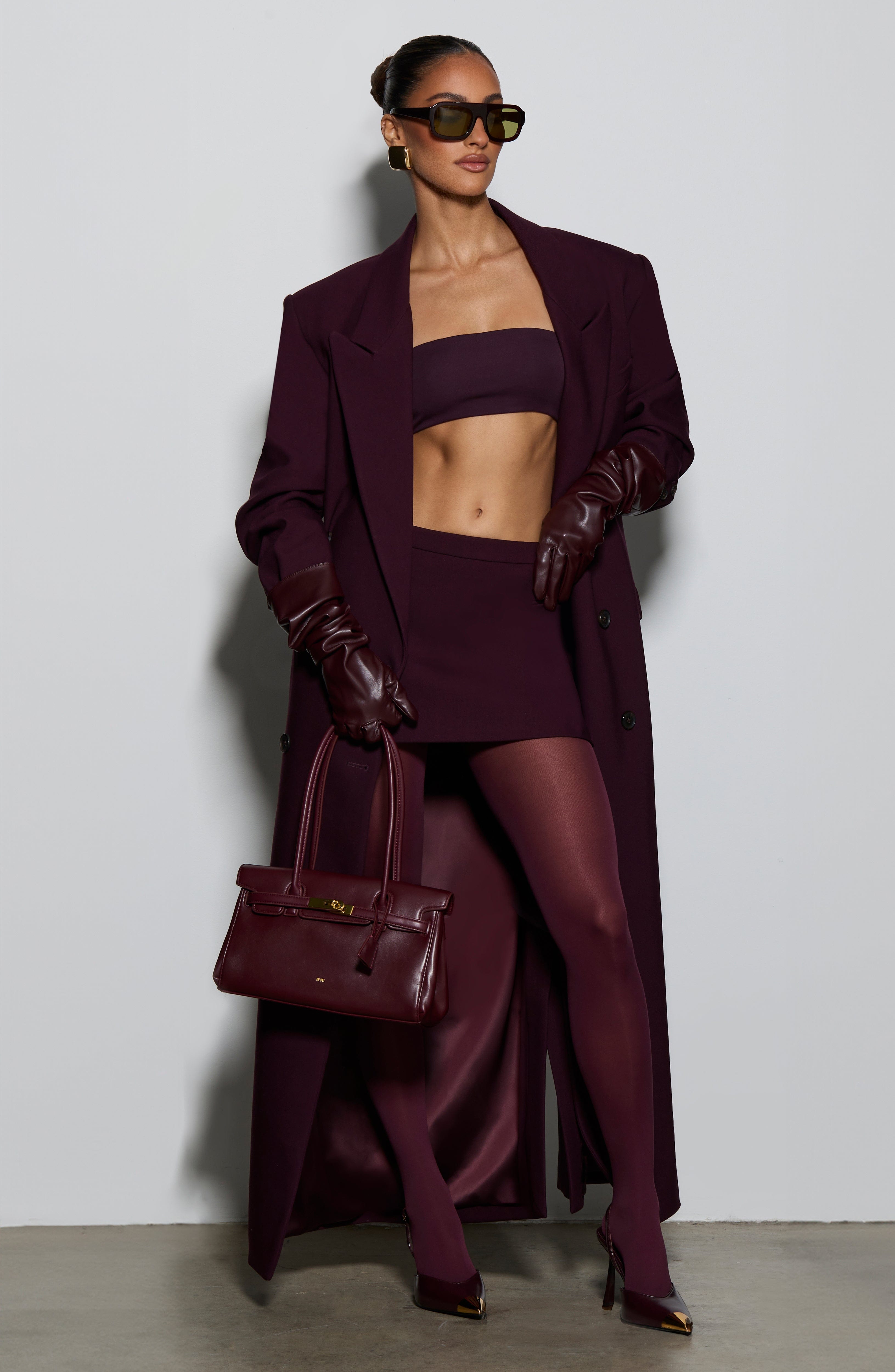 Michelle Coat - Plum Jacket Babyboo Fashion Premium Exclusive Design