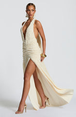 Minerva Maxi Dress - Ivory Dress Babyboo Fashion Premium Exclusive Design