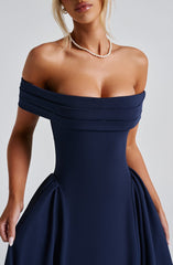 Miranda Midi Dress - Navy Dress Babyboo Fashion Premium Exclusive Design