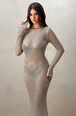 Moana Maxi Dress - Beige Dress Babyboo Fashion Premium Exclusive Design