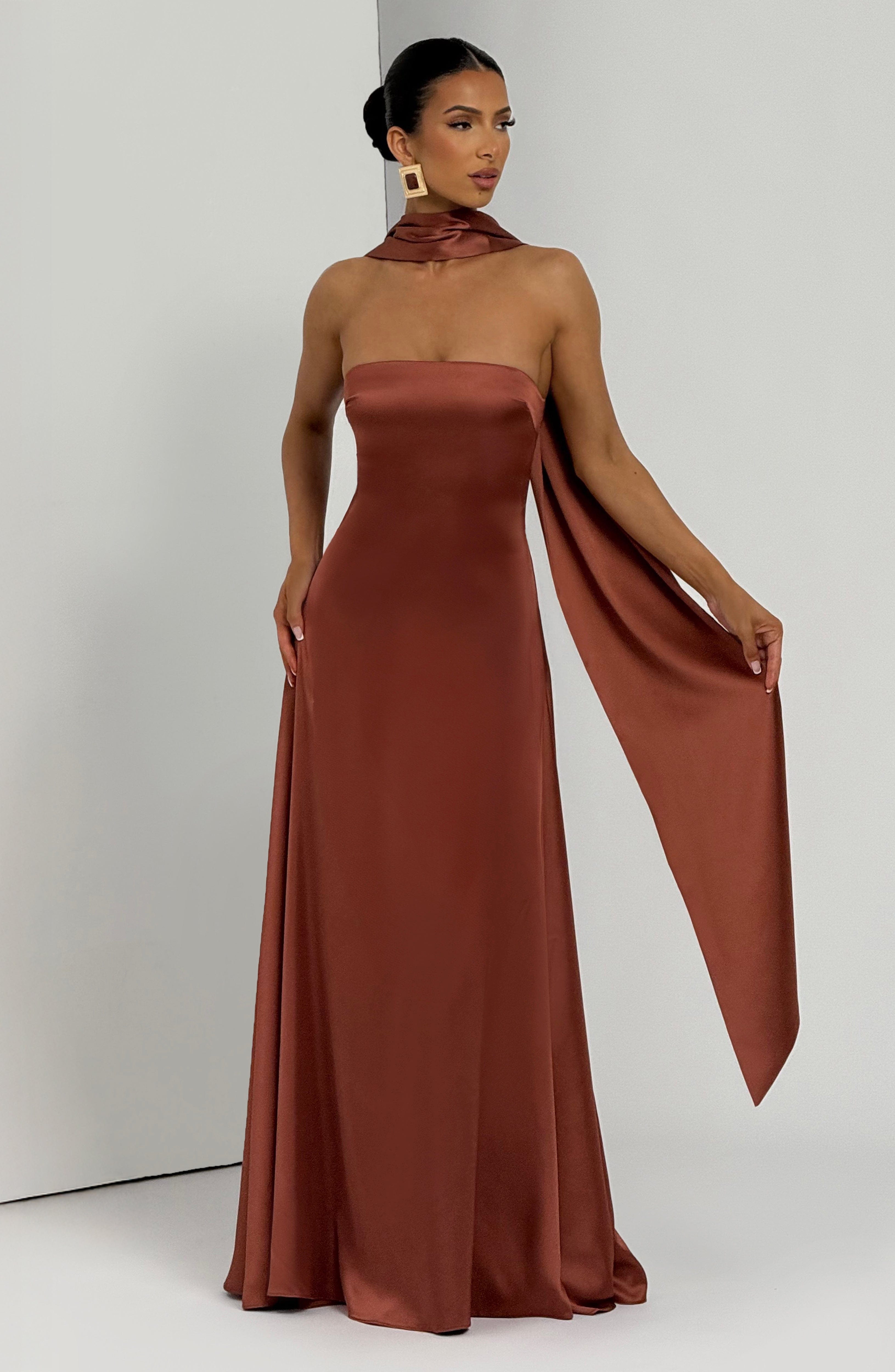 Morven Maxi Dress - Rust Dress Babyboo Fashion Premium Exclusive Design