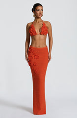 Nerida Maxi Skirt - Orange Skirt Babyboo Fashion Premium Exclusive Design