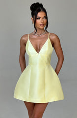 Nicole Mini Dress - Lemon Dress Babyboo Fashion Premium Exclusive Design