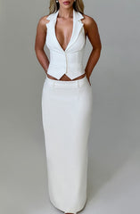 Piper Maxi Skirt - Ivory Skirt Babyboo Fashion Premium Exclusive Design