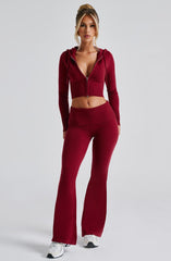 Portia Knit Pants - Red Pants Babyboo Fashion Premium Exclusive Design