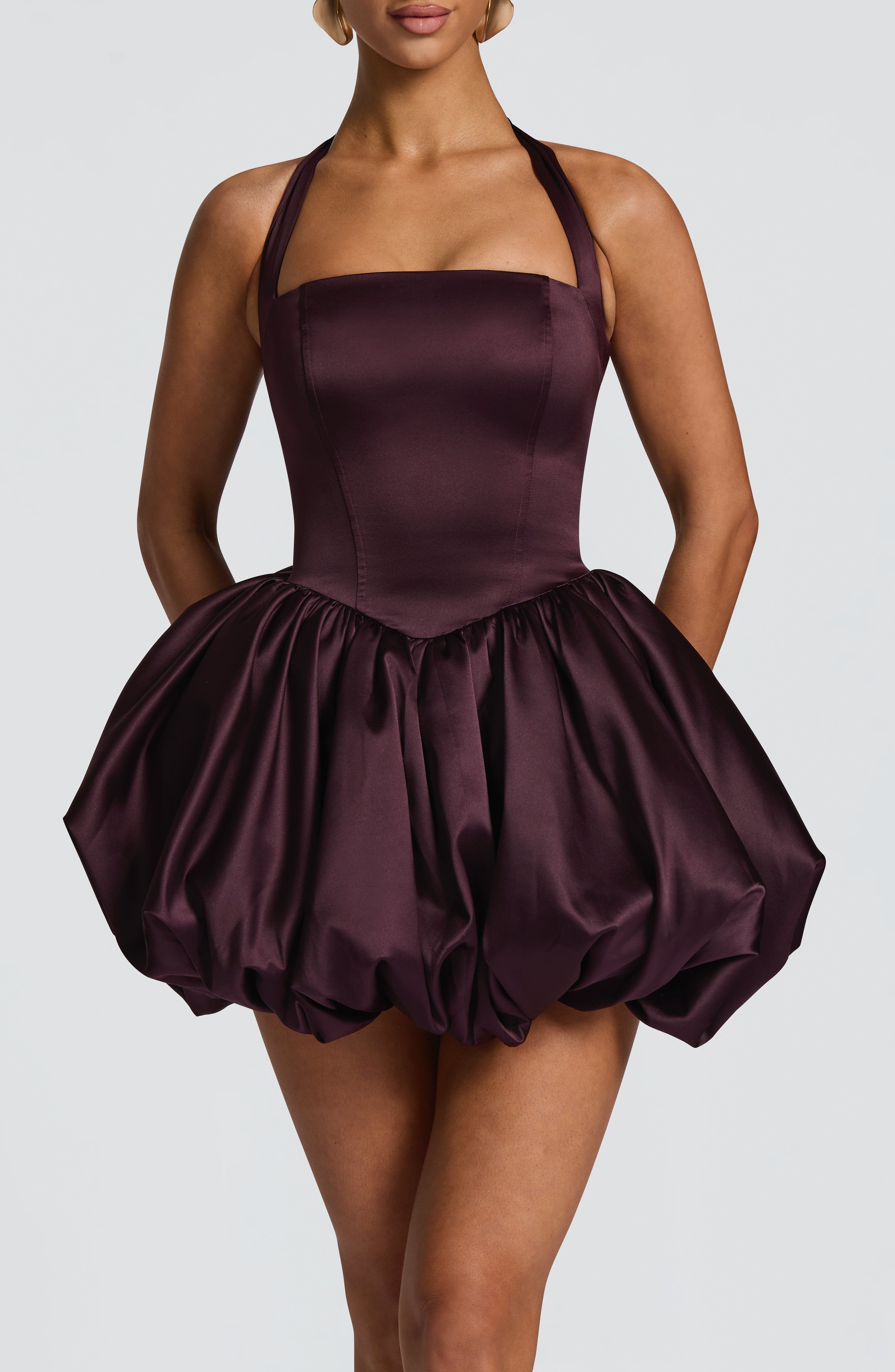 Prudence Mini Dress - Plum Dress Babyboo Fashion Premium Exclusive Design