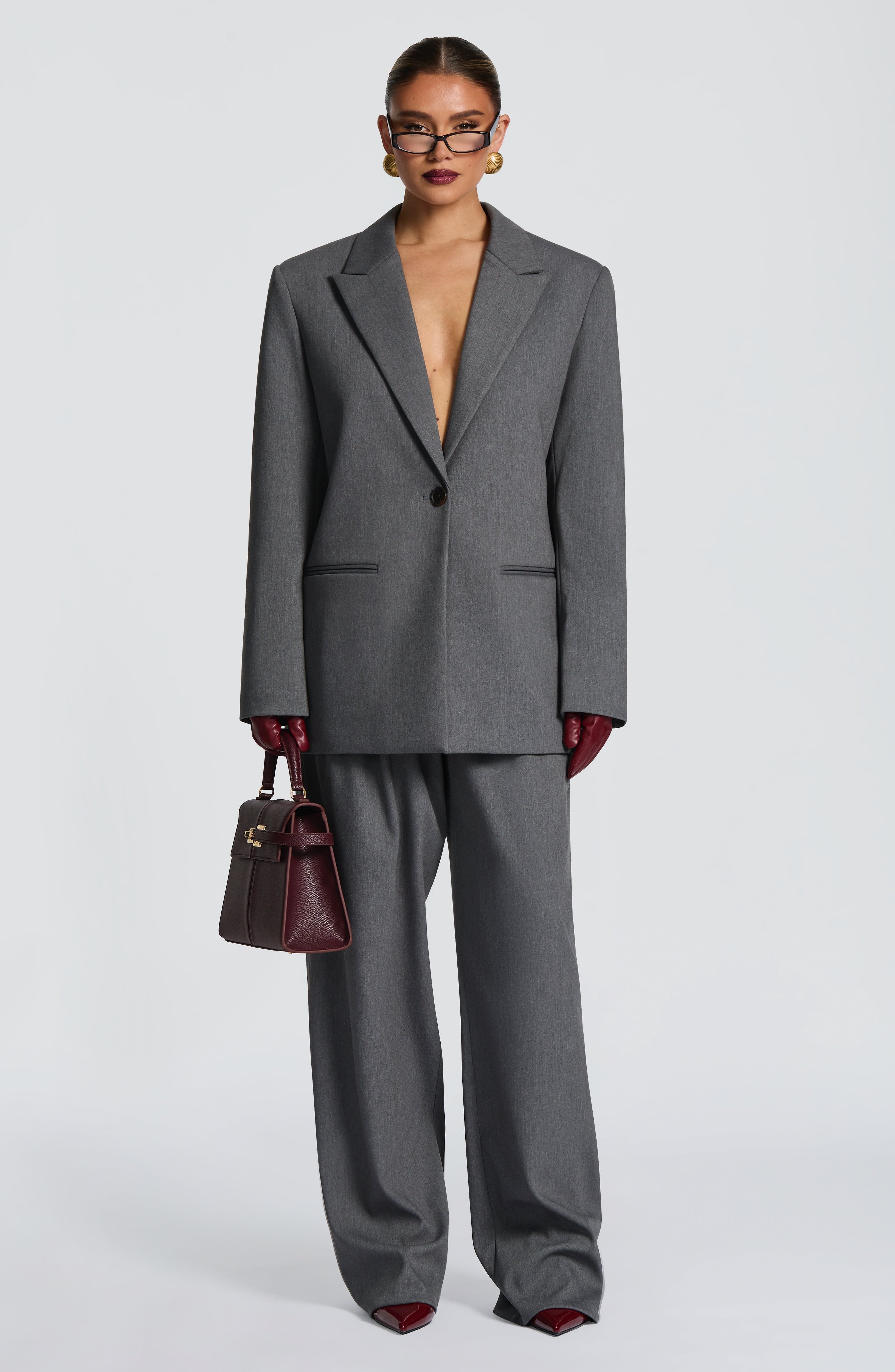 Reece Blazer - Grey Marl Jacket Babyboo Fashion Premium Exclusive Design