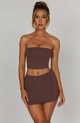 Rein Mini Skirt - Chocolate Skirt XS Babyboo Fashion Premium Exclusive Design