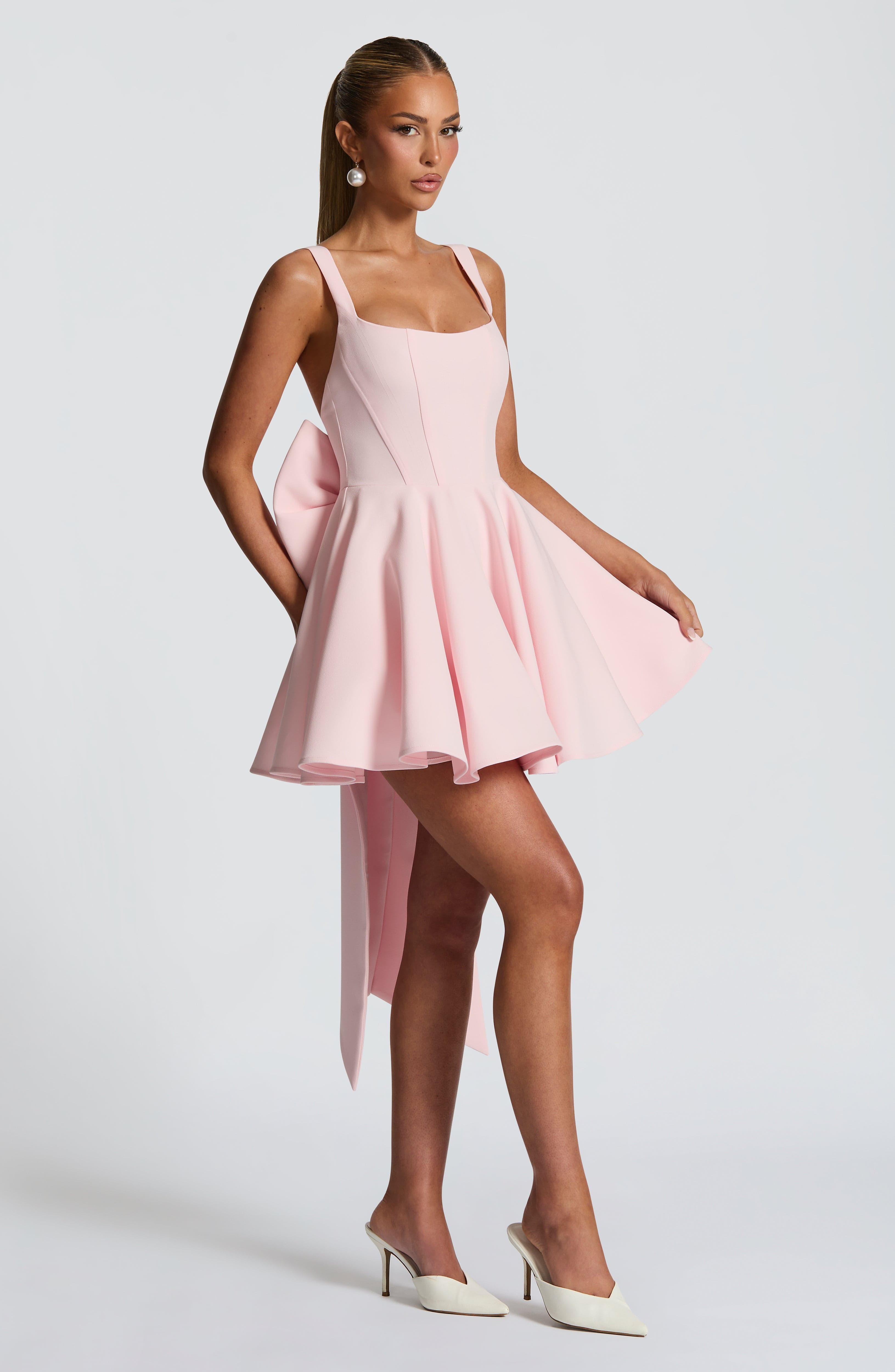 Rue Mini Dress - Blush Dress Babyboo Fashion Premium Exclusive Design