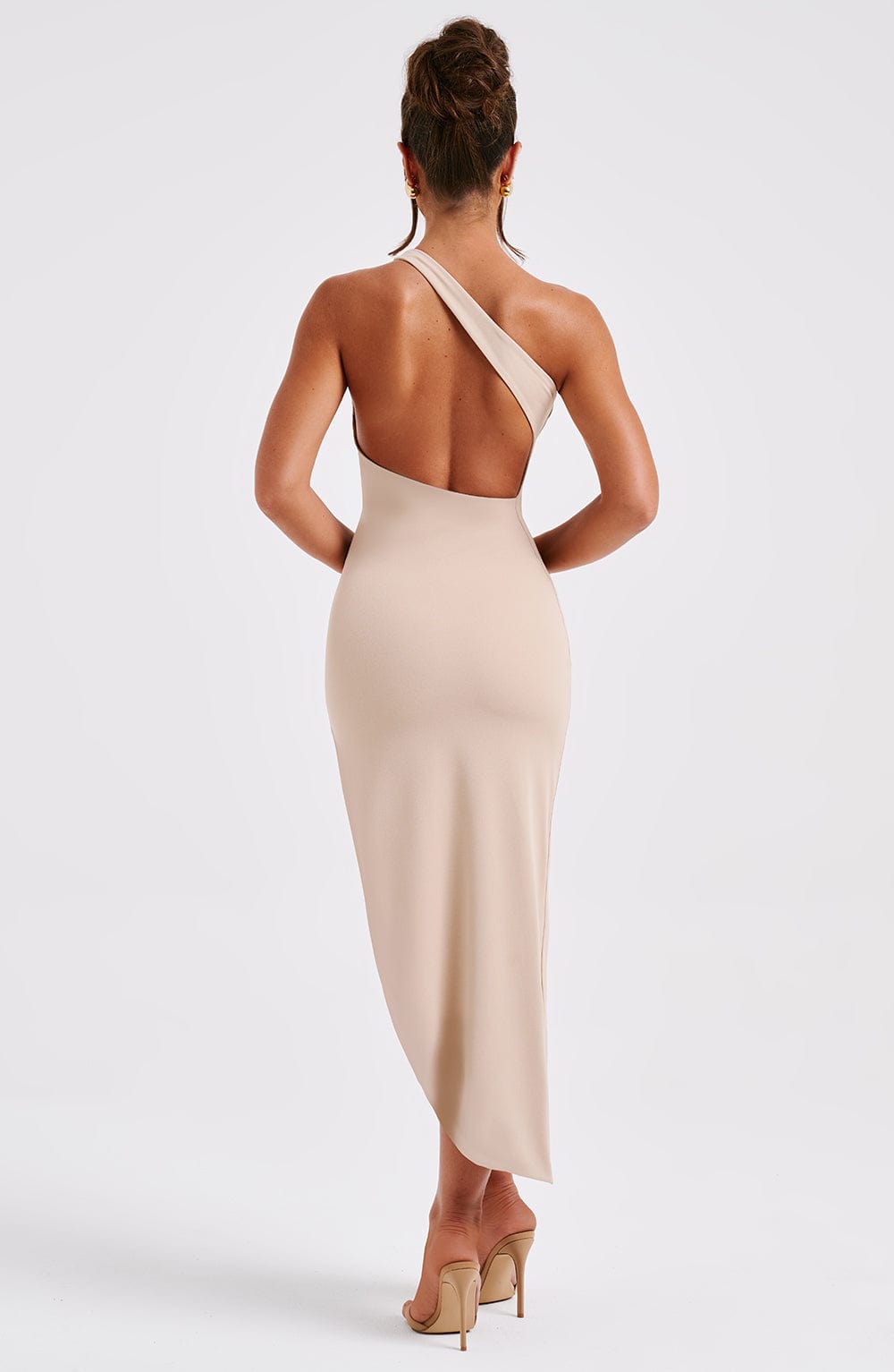 Saffira Midi Dress - Nude Dress Babyboo Fashion Premium Exclusive Design