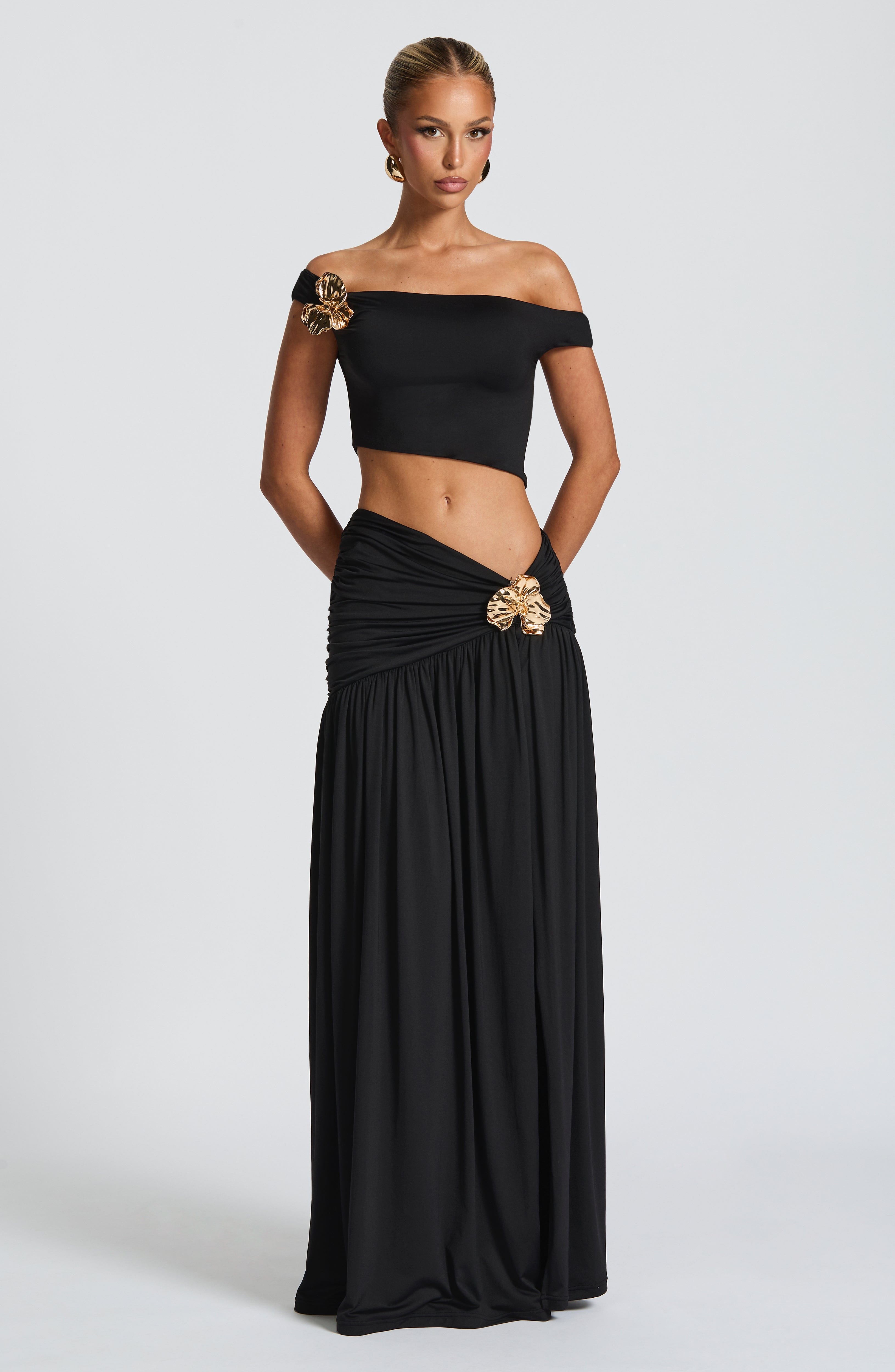 Saira Maxi Skirt - Black Skirt Babyboo Fashion Premium Exclusive Design