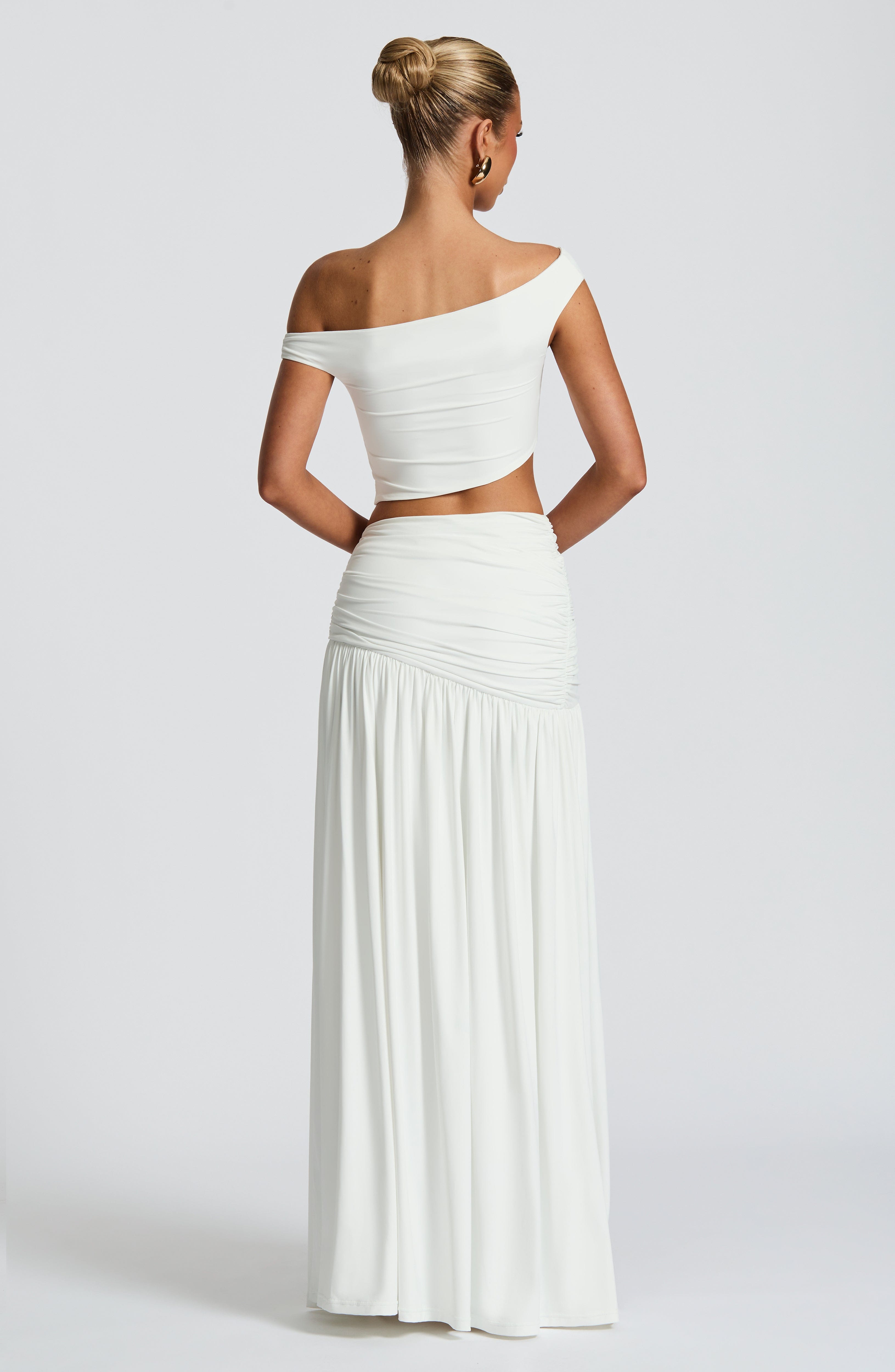 Saira Maxi Skirt - White Skirt Babyboo Fashion Premium Exclusive Design