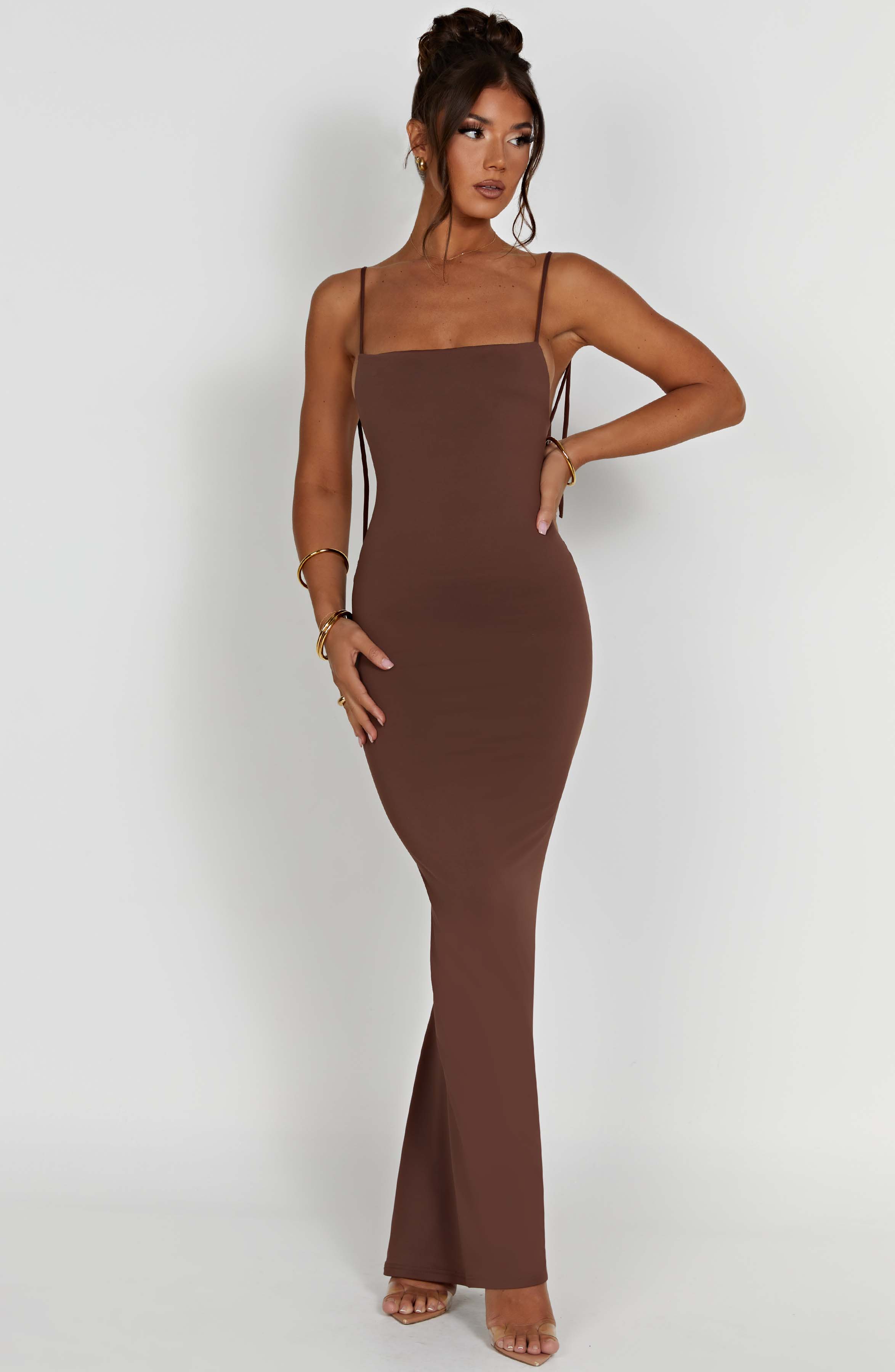 Sanya Maxi Dress - Chocolate Dress Babyboo Fashion Premium Exclusive Design