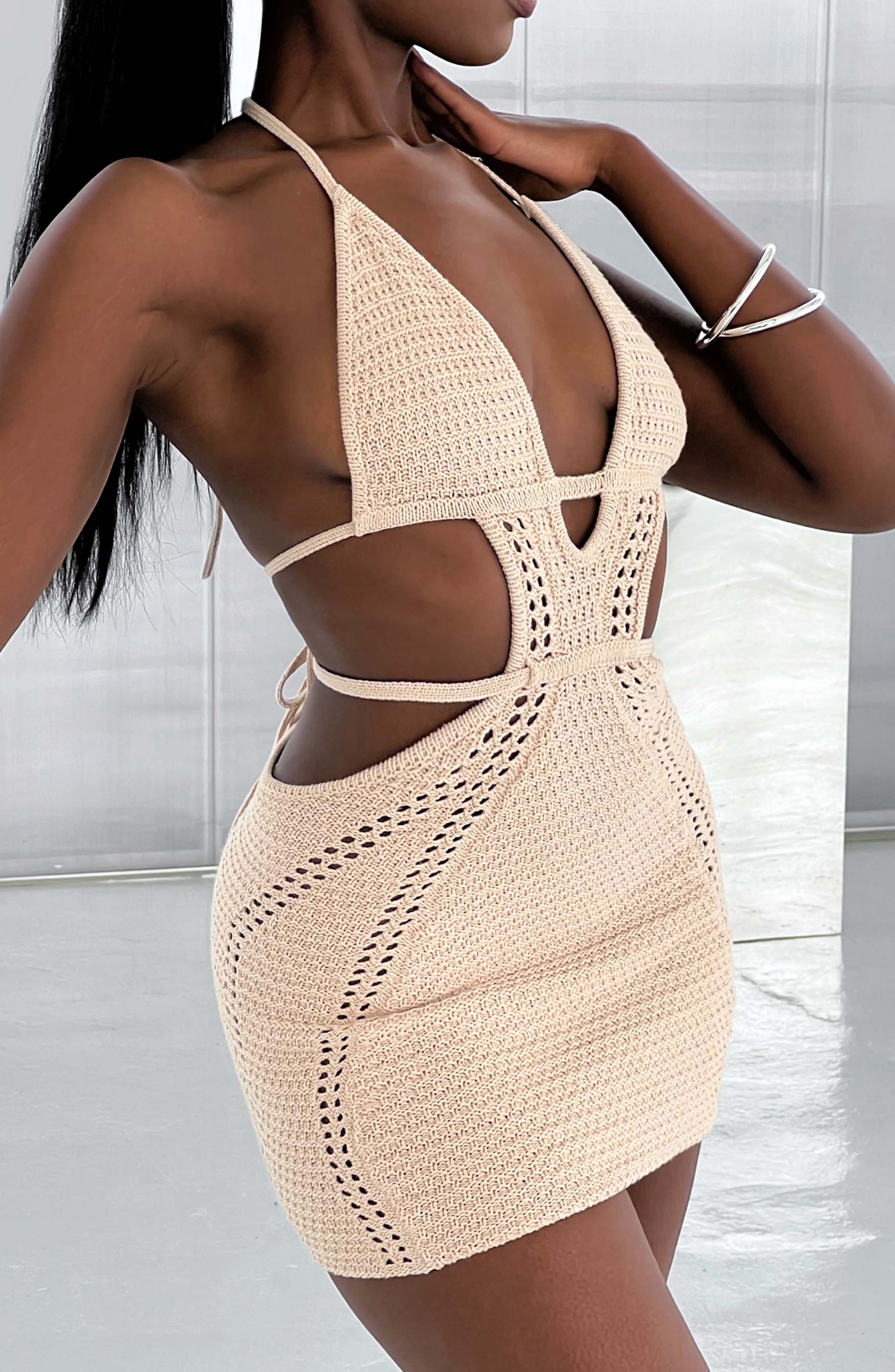 Selena Mini Dress - Cream Babyboo Fashion Premium Exclusive Design