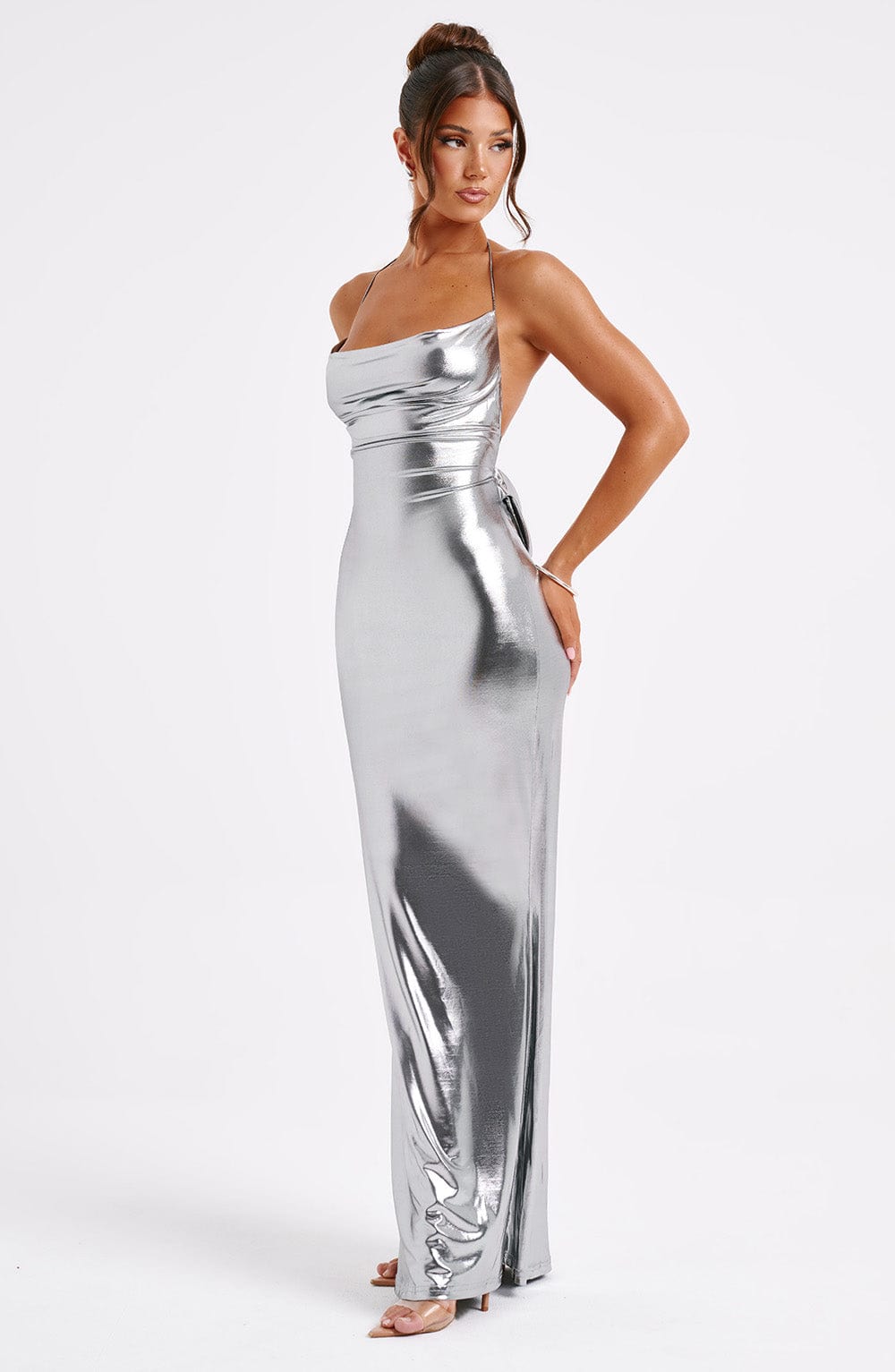 Talisa Maxi Dress - Gunmetal Dress Babyboo Fashion Premium Exclusive Design