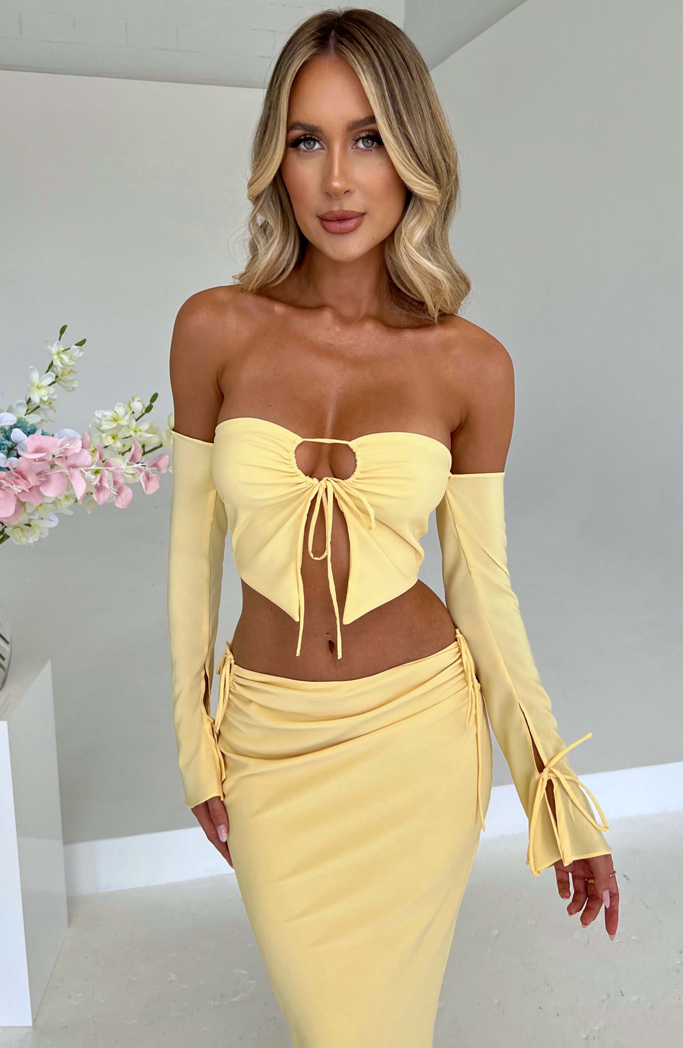 Tana Maxi Skirt - Lemon Skirt Babyboo Fashion Premium Exclusive Design