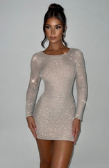 Tennesse Mini Dress - Nude Dress XS Babyboo Fashion Premium Exclusive Design