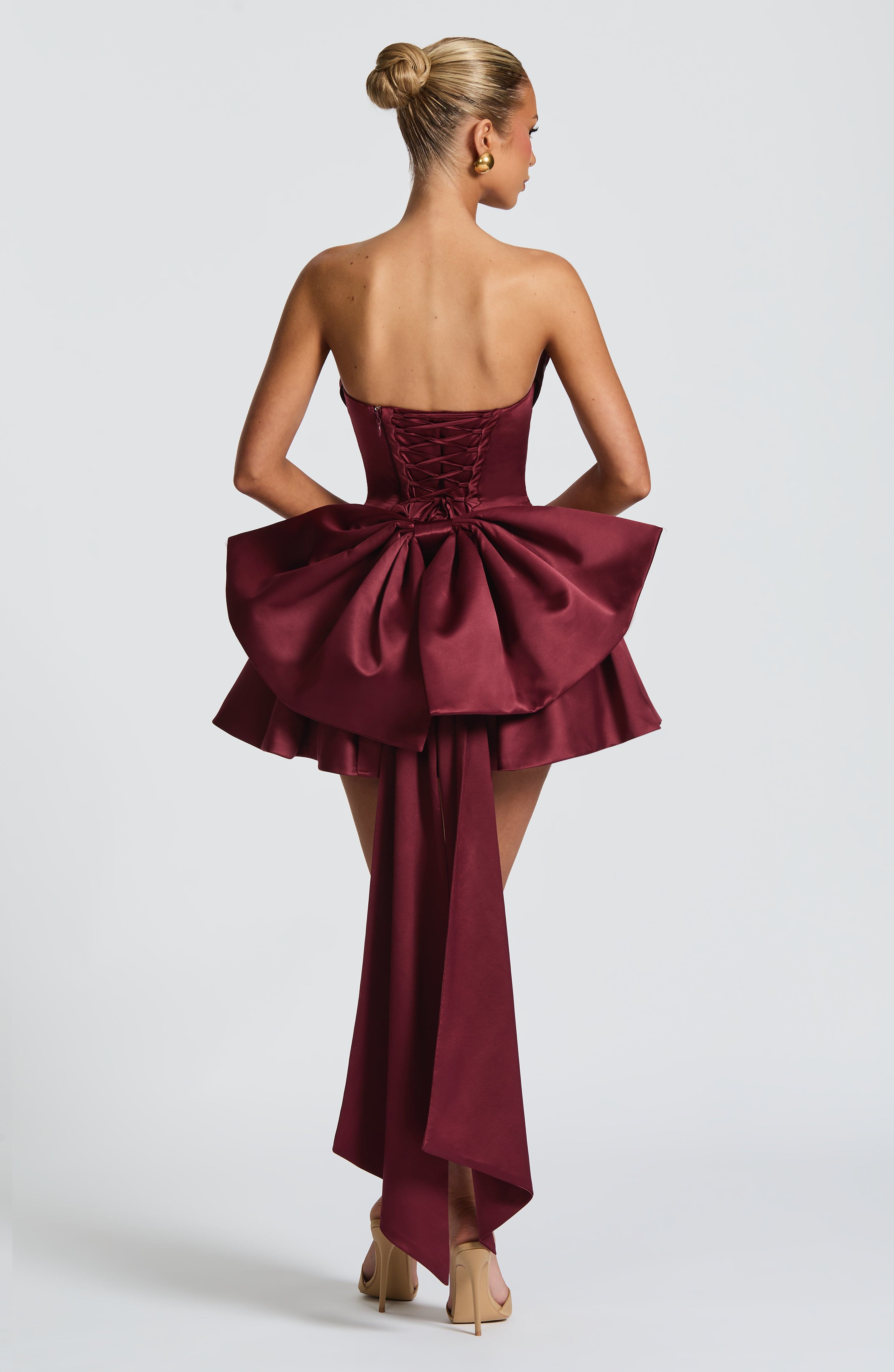 Trinity Mini Dress - Cherry Lacquer Dress Babyboo Fashion Premium Exclusive Design