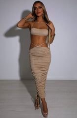 Valencia Maxi Skirt - Gold Sparkle Babyboo Fashion Premium Exclusive Design