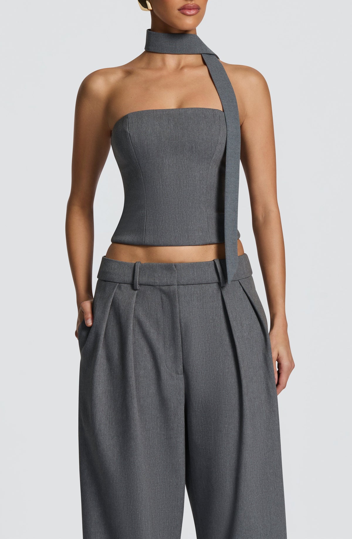 Vinnie Scarf - Grey Marl Accessories ONE SIZE Babyboo Fashion Premium Exclusive Design