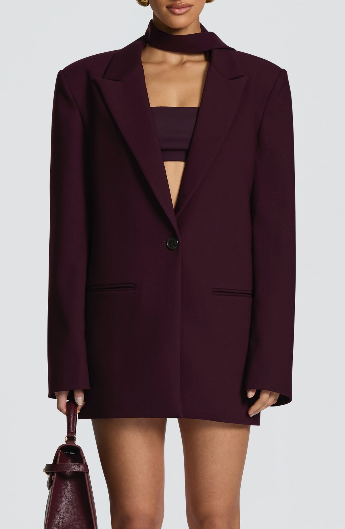 Vinnie Scarf - Plum Accessories ONE SIZE Babyboo Fashion Premium Exclusive Design