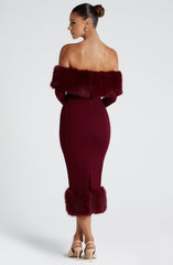 Vittoria Midi Dress - Wine Dress Babyboo Fashion Premium Exclusive Design