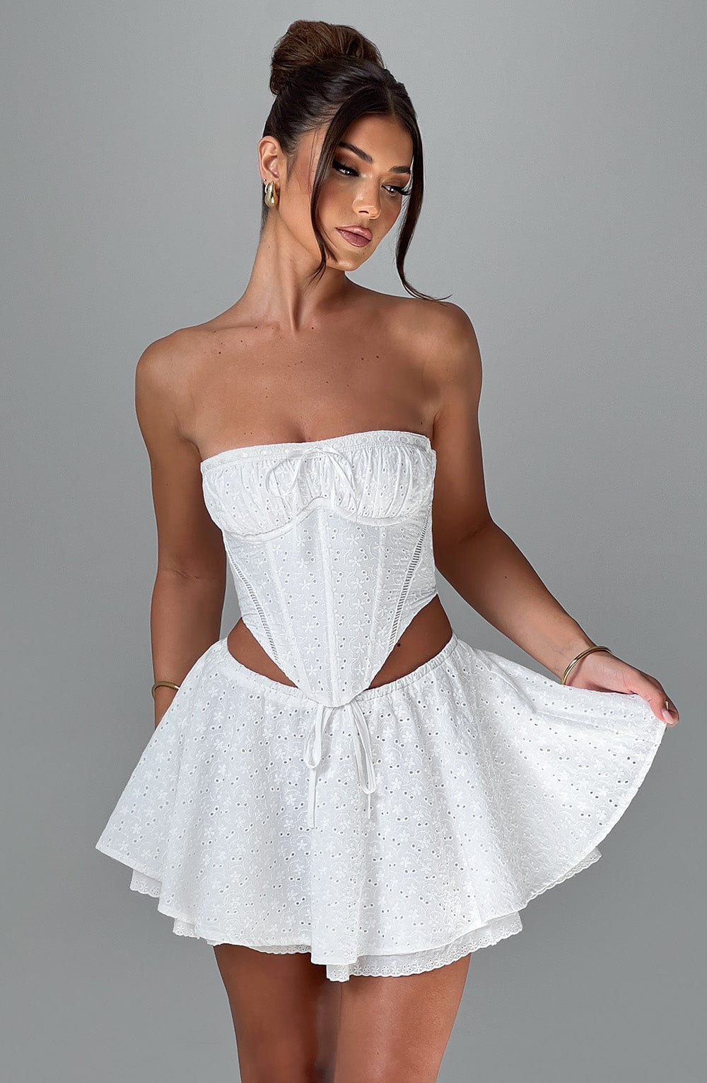 Winnie Mini Skirt - Ivory Skirt Babyboo Fashion Premium Exclusive Design